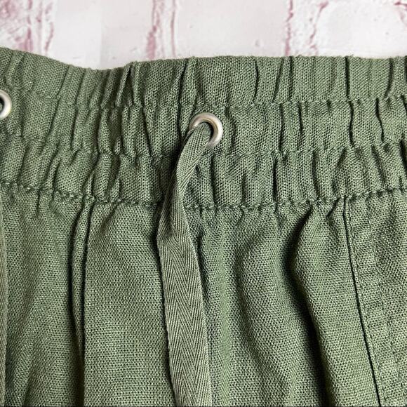 Gap Womens Linen Blend Olive Color Showers Sz XS - Picture 3 of 12